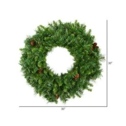 Vickerman Artificial Unlit Christmas Wreath With Pine Cones (03812) -Vickerman 038122md
