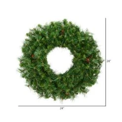 Vickerman Artificial Unlit Christmas Wreath With Pine Cones (03813) -Vickerman 038132md