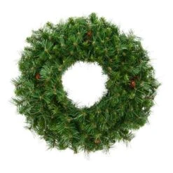 Vickerman Artificial Unlit Christmas Wreath With Pine Cones (03813)