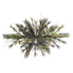 Vickerman Unlit Artificial Christmas Swag With Pine Cones And Grapevines (06329)