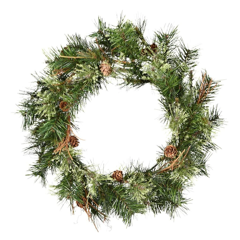 Vickerman Artificial Unlit Christmas Wreath With Pine Cones And Grapevines (06341) 3 Vickerman Artificial Unlit Christmas Wreath With Pine Cones And Grapevines (06341)