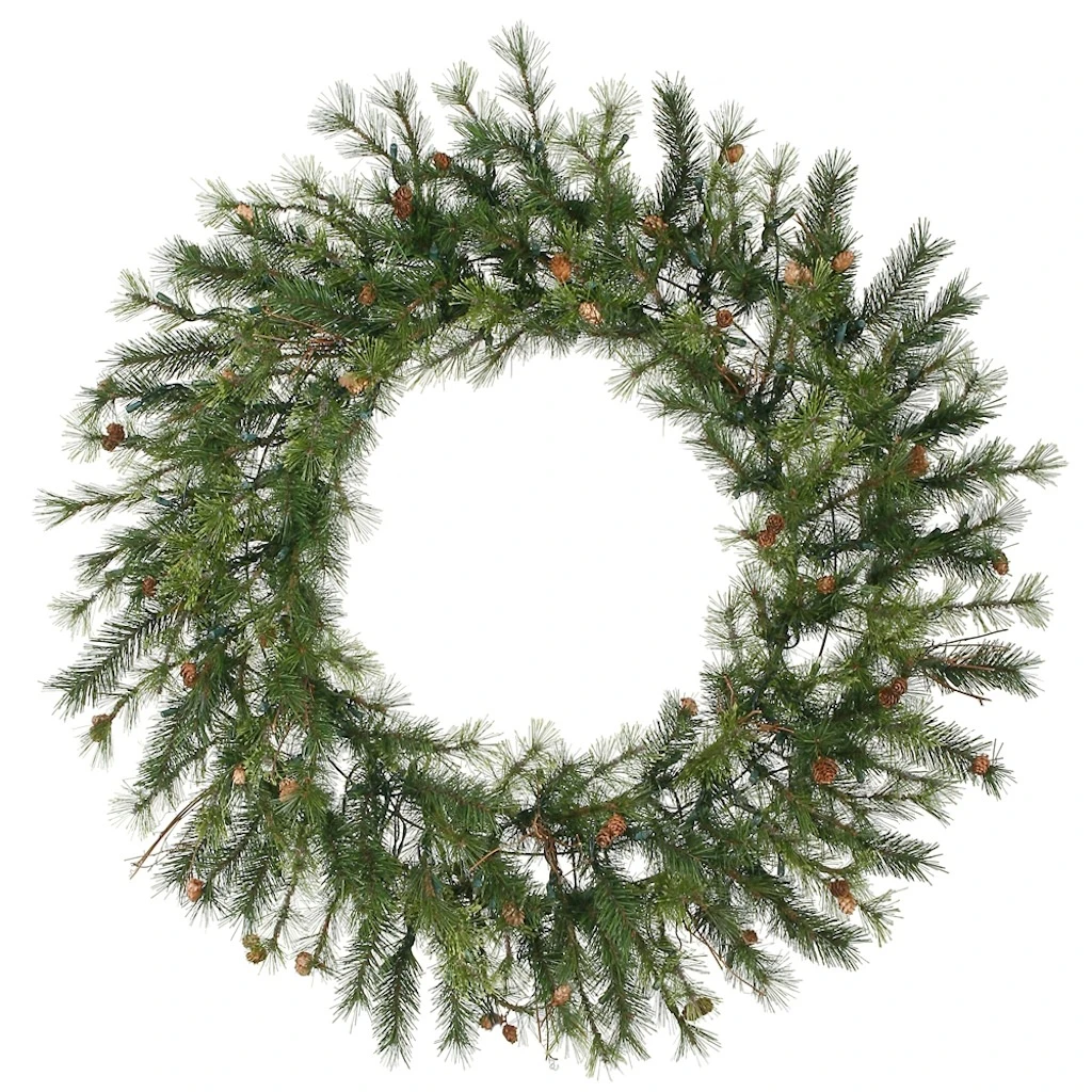 Vickerman Artificial Unlit Christmas Wreath With Pine Cones And Grapevines (06351) 3 Vickerman Artificial Unlit Christmas Wreath With Pine Cones And Grapevines (06351)