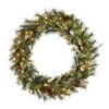Vickerman Pre-Lit Christmas Wreath With Pine Cones And 3 Rings (22362) -Vickerman 22362lg