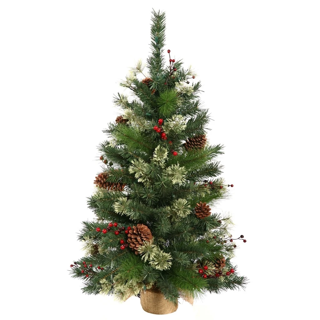 Vickerman Unlit Artificial Christmas Tree With Pine Cones And Berries (22394) 3 Vickerman Unlit Artificial Christmas Tree With Pine Cones And Berries (22394)