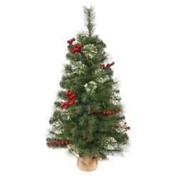 Vickerman Unlit Artificial Christmas Tree With Berries (22423)