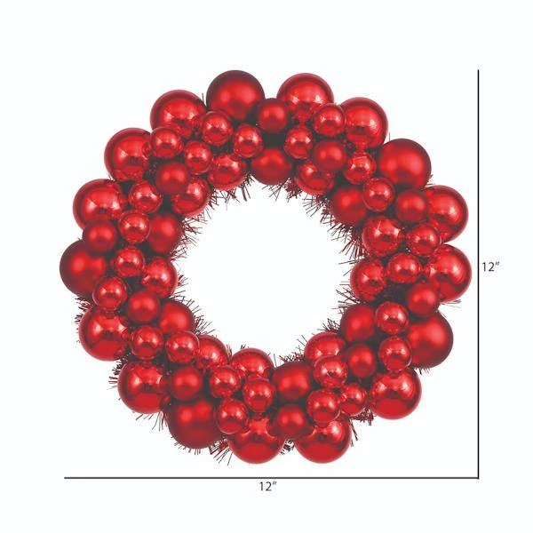 Vickerman Unlit Christmas Ornament Wreath (24740) 5 Vickerman Unlit Christmas Ornament Wreath (24740) - Image 3