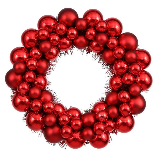 Vickerman Unlit Christmas Ornament Wreath (24740) 4 Vickerman Unlit Christmas Ornament Wreath (24740) - Image 2