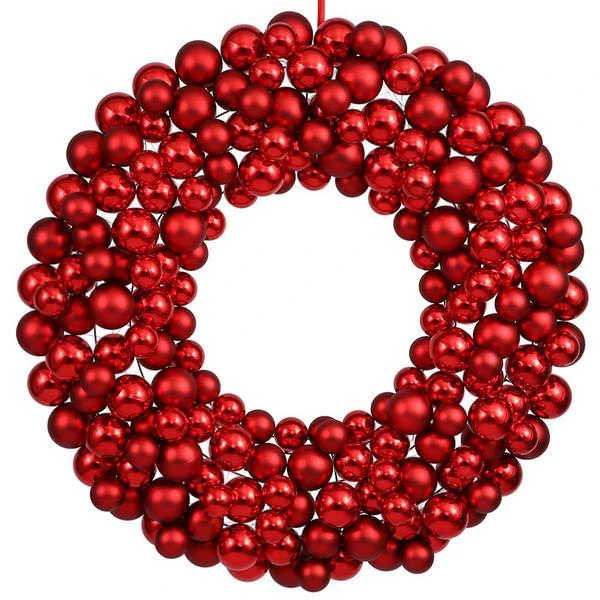 Vickerman Unlit Christmas Ornament Wreath (24745) 4 Vickerman Unlit Christmas Ornament Wreath (24745) - Image 2