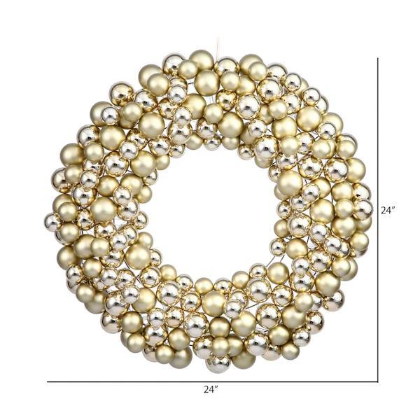 Vickerman Unlit Christmas Ornament Wreath (24747) 5 Vickerman Unlit Christmas Ornament Wreath (24747) - Image 3