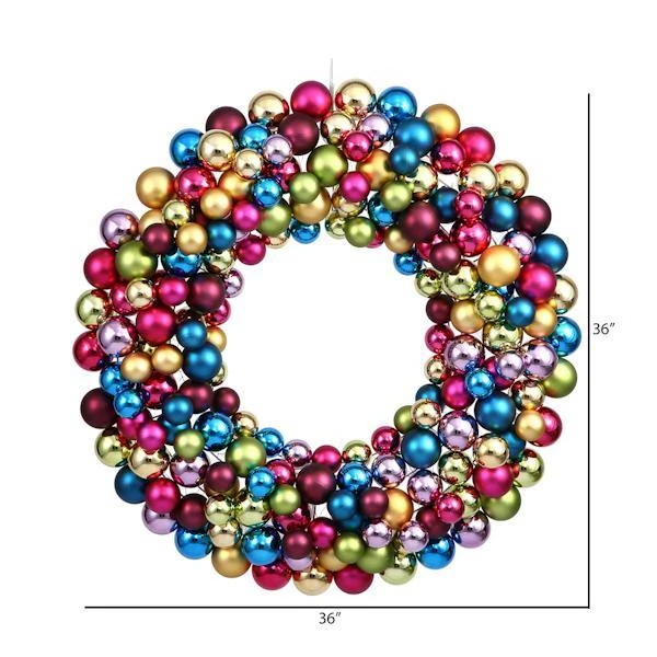 Vickerman Unlit Christmas Ornament Wreath (24748) 5 Vickerman Unlit Christmas Ornament Wreath (24748) - Image 3