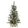 Vickerman Pre-Lit Artificial Christmas Tree With Frosted Pine Cones And Red Berries (27663) -Vickerman 27663lg