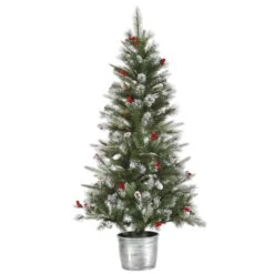 Vickerman Unlit Artificial Christmas Tree With Pine Cones And Berries (27666)