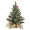 Vickerman Unlit Artificial Christmas Tree With White Tip Cones And Shiny Red Berries (27725) -Vickerman 27725lg