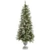 Vickerman Pre-Lit Artificial Christmas Tree With Flocked Cones (Includes On/Off Foot Switch) (27760) -Vickerman 27760lg