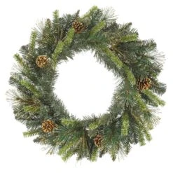 Vickerman Pre-Lit Artificial Christmas Wreath With Cones (27913)