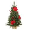 Vickerman Pre-Lit Christmas Artificial Tree With Red Berries & Natural Pine Cones (27917)