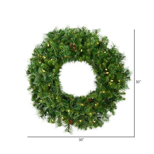 Vickerman Pre-Lit Artificial Christmas Wreath (306710) 5 Vickerman Pre-Lit Artificial Christmas Wreath (306710) - Image 3