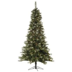 Vickerman Pre-Lit Artificial Christmas Tree With Pine Cones (Includes On / Off Foot Switch) (32807)