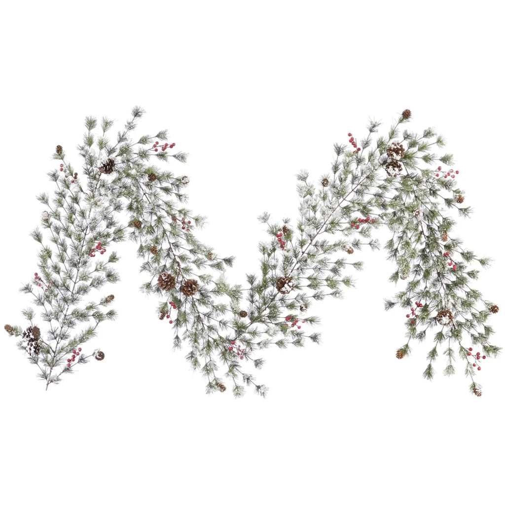 Vickerman Unlit Artificial Christmas Garland With Berries (33351) 3 Vickerman Unlit Artificial Christmas Garland With Berries (33351)