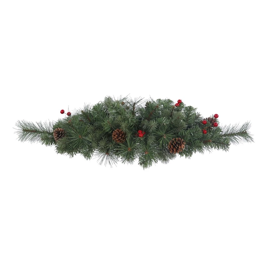 Vickerman Artificial Unlit Christmas Swag With Red Berries And Pine Cones (370582) 3 Vickerman Artificial Unlit Christmas Swag With Red Berries And Pine Cones (370582)