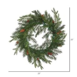 Vickerman Artificial Unlit Christmas Wreath With Pine Cones (371688) -Vickerman 3716882md