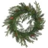 Vickerman Artificial Unlit Christmas Wreath With Pine Cones (371688) -Vickerman 371688lg