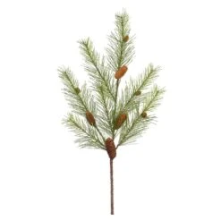Vickerman Artificial Christmas Spray With Pine Cones (372005)