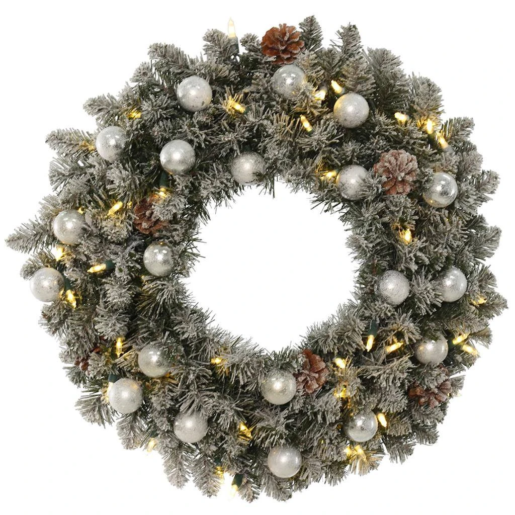 Vickerman Pre-Lit Artificial Christmas Wreath (372791) 3 Vickerman Pre-Lit Artificial Christmas Wreath (372791)