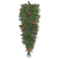 Vickerman Unlit Artificial Christmas Teardrop With Pine Cones (373385)