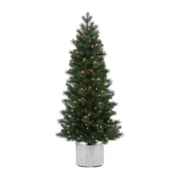 Vickerman Pre-Lit Artificial Christmas Tree With Pine Cones (379035)