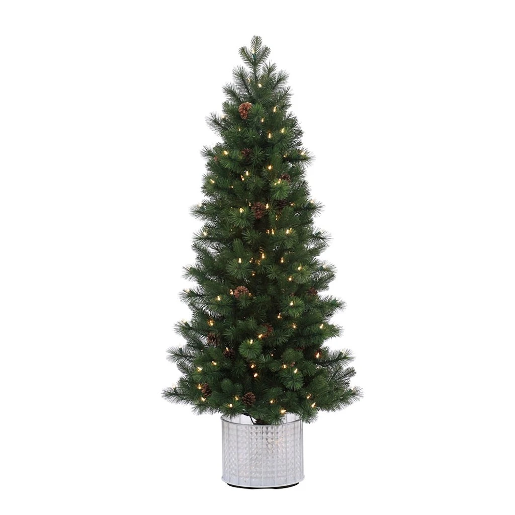 Vickerman Pre-Lit Artificial Christmas Tree With Pine Cones (379035) 3 Vickerman Pre-Lit Artificial Christmas Tree With Pine Cones (379035)