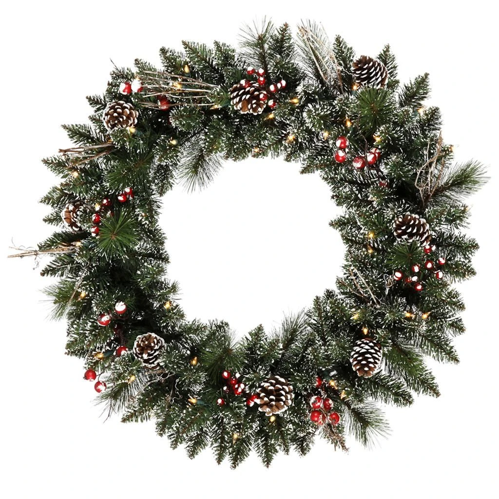 Vickerman Prelit Artificial Christmas Wreath (421147) 3 Vickerman Prelit Artificial Christmas Wreath (421147)