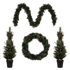Vickerman Artificial Front Door Set (Set Of 4) (573693)