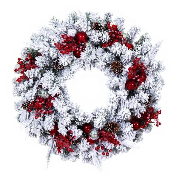 Vickerman Unlit Artificial Christmas Wreath (675687) 4 Vickerman Unlit Artificial Christmas Wreath (675687) - Image 2