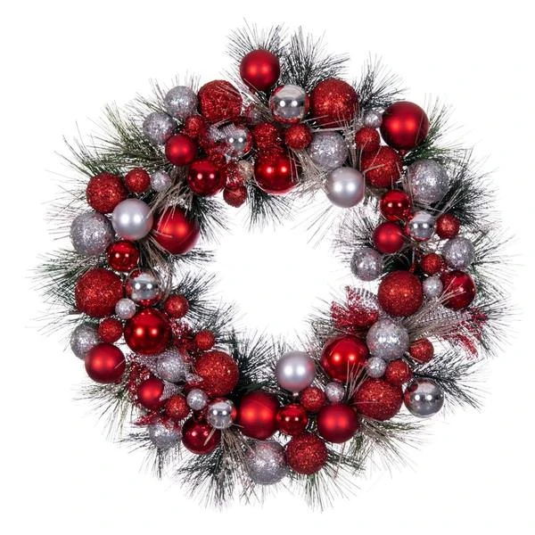 Vickerman Unlit Christmas Ornament Wreath (676967) 4 Vickerman Unlit Christmas Ornament Wreath (676967) - Image 2