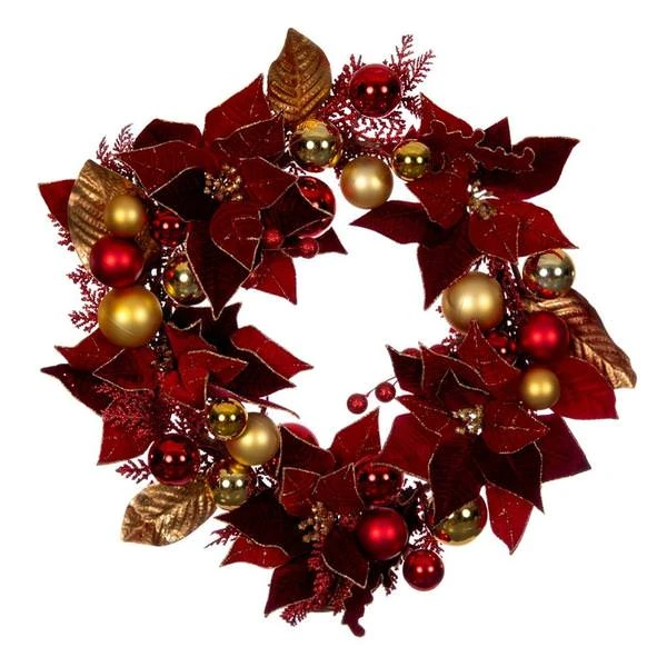 Vickerman Unlit Christmas Ornament Wreath (677162) 4 Vickerman Unlit Christmas Ornament Wreath (677162) - Image 2