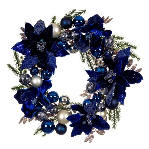 Vickerman Unlit Christmas Ornament Wreath (677261) 4 Vickerman Unlit Christmas Ornament Wreath (677261) - Image 2