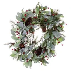 Vickerman Artificial Unlit Christmas Wreath (712597) -Vickerman 712597anglemd