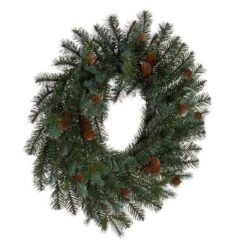 Vickerman Artificial Unlit Christmas Wreath (718308) -Vickerman 718308angleagainmd