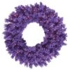 Vickerman Pre-Lit Artificial Christmas Wreath (28446) -Vickerman Flocked20Purple20Wreathlg