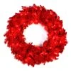 Vickerman Pre-Lit Artificial Christmas Wreath (28436) 2 Vickerman Pre-Lit Artificial Christmas Wreath (28436) -Vickerman Flocked20Red20Wreathlg